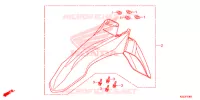 PARAFANGO ANTERIORE per Honda CRF 250 L ROJO 2014