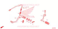 SOSTEGNO PRINCIPALE/PEDALE FRENO per Honda CRF 250 L ROJO 2014