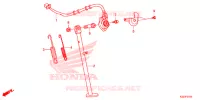 SOSTEGNO PRINCIPALE/PEDALE FRENO per Honda CRF 250 L ROJO 2014
