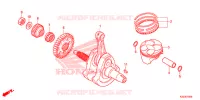 ALBERO A GOMITI/PISTONE per Honda CRF 250 L RED 2013