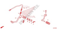 SOSTEGNO PRINCIPALE/PEDALE FRENO per Honda CRF 250 L RED 2013