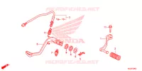SOSTEGNO PRINCIPALE/PEDALE FRENO per Honda CRF 250 L RED 2013