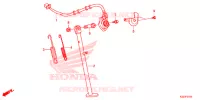 SOSTEGNO PRINCIPALE/PEDALE FRENO per Honda CRF 250 L RED 2013