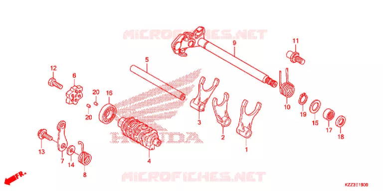 CILINDRO CAMBIO/FORCA CAMBIO Honda MOTO 250 CRF 2013  CRF250LD