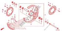 RUOTA POSTERIORE (CRF250L) per Honda CRF 250 L RED 2013