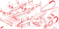 BRACCIO OSCILLANTE/CASSA CATENA per Honda CRF 250 M RED 2015