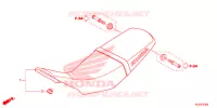 SEDILE SINGOLO(2) per Honda CRF 250 M RED 2015