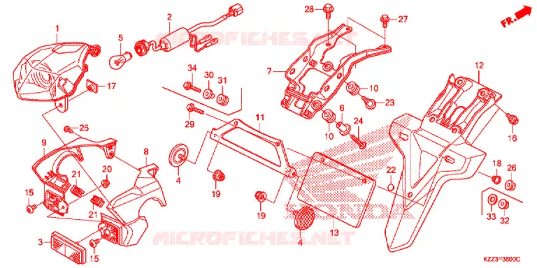 LUCE CODA(2) Honda MOTO 250 CRF 2015  CRF250MF