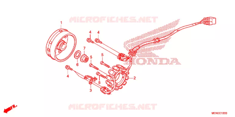 COPERTURA CASSA MANOVELLA/ GENERATORE(2) Honda MOTO 450 CRF 2013  CRF450RD