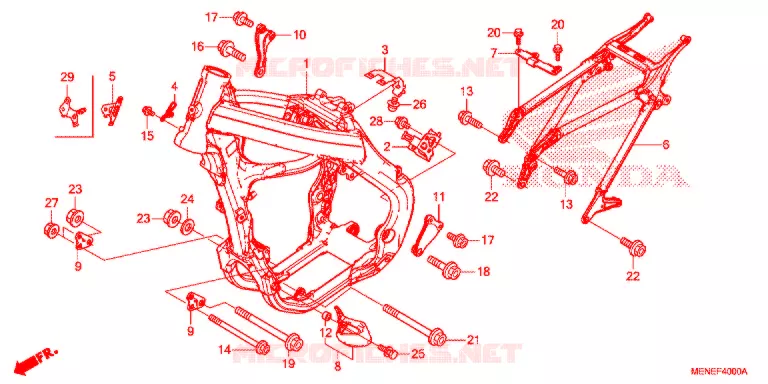 CORPO TELAIO Honda MOTO 450 CRF 2013  CRF450RD
