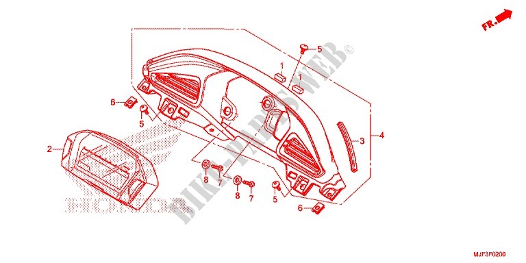 INDICATORE COMBINAZIONE per Honda CTX 700 DCT ABS 2014
