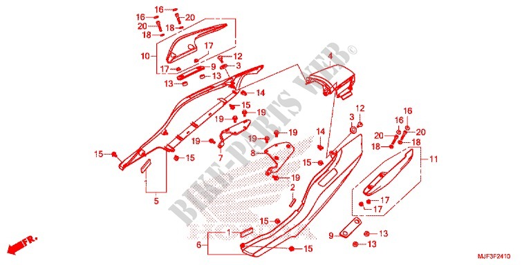 SEDILE/RIPARO POSTERIORE per Honda CTX 700 DCT ABS 2014