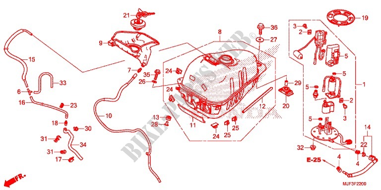 SERBATOIO COMBUSTIBILE per Honda CTX 700 DCT ABS 2014