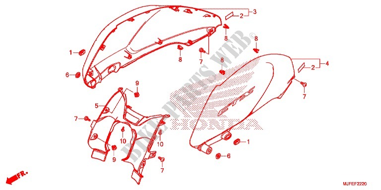 COPERTURA SOPRA/LAMPADA POSIZIONE per Honda CTX 700 N DUAL CLUTCH ABS 2014