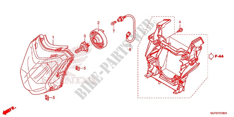 FARO ANTERIORE per Honda CTX 700 N DUAL CLUTCH ABS 2014