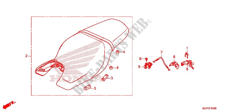 SEDILE SINGOLO(2) per Honda CTX 700 N DUAL CLUTCH ABS 2014