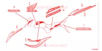 EMBLEMA/STRISCIA (GLH125SHC/D) per Honda STORM 125 DISCO DELANTERO 4AG 2012