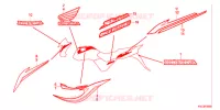 EMBLEMA/STRISCIA (GLH125SHC/D) per Honda STORM 125 TAMBOR DELANTERO 2012