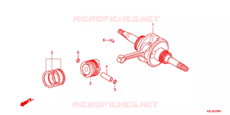 ALBERO A GOMITI/PISTONE Honda SCOOTER 110 VISION 2016  NSC110MPDE