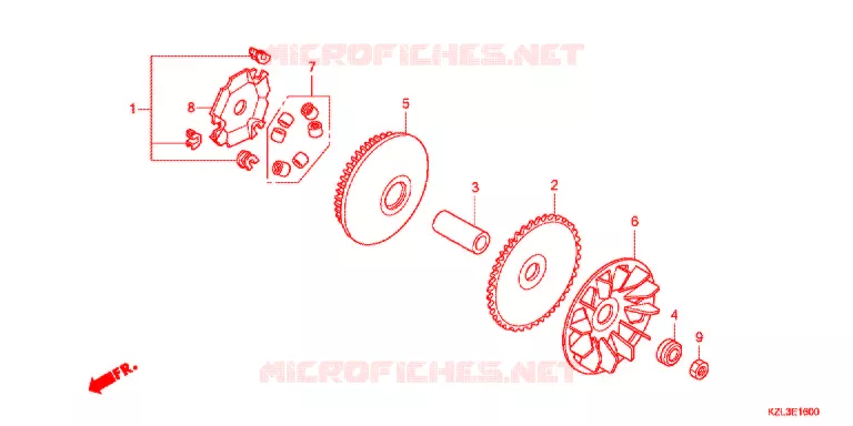 FACCIA AVVIAMENTO/ ASSE AVVIATORE A TIRO Honda SCOOTER 110 VISION 2014  NSC110MPDE