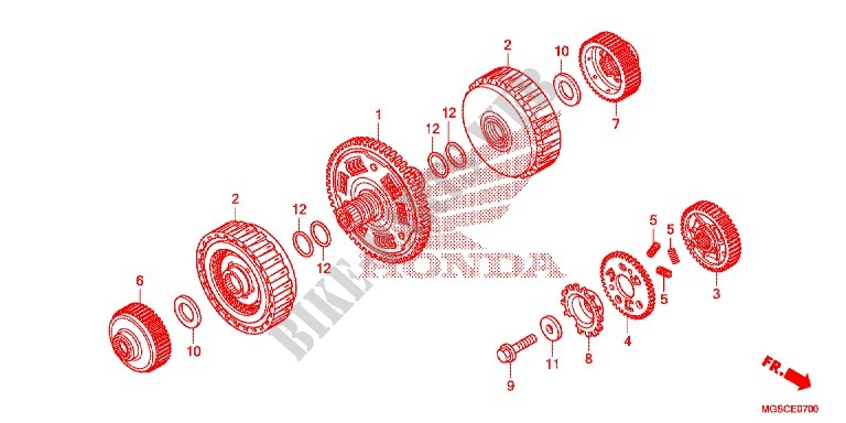 FRIZIONE per Honda INTEGRA 700 MATT BLACK 2013