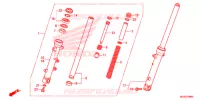 FORCELLA ANTERIORE per Honda NC 700 ABS DCT 35KW 2013