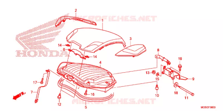 COPERTURA BAULE Honda MOTO 700 NC 2013  NC700SDD