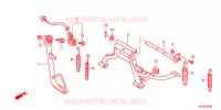 SOSTEGNO PRINCIPALE/PEDALE FRENO per Honda VISION 110 2015