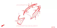 CARENE POSTERIORE (NSC50/MPD/WH) per Honda VISION 50 2016