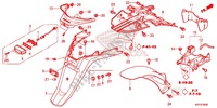 PARAFANGO POSTERIORE / FANALE ILLUMINAZIONE TARGA  per Honda SH 125 ABS SPECIAL 3ED 2013