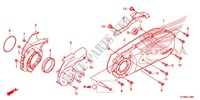 COPERTURA CASSA MANOVELLA/ GENERATORE(2) per Honda SH 300 R ABS BLANC TYPE F 2013