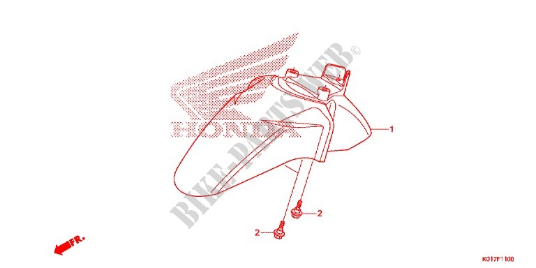 PARAFANGO ANTERIORE per Honda SH 150 D SPECIAL 2F 2013
