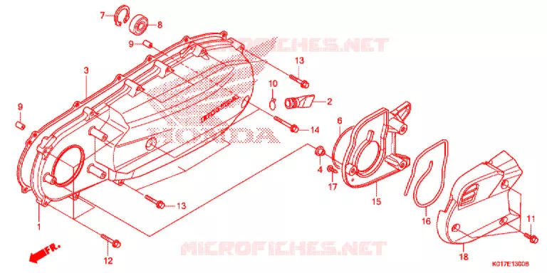 COPERTURA LATO SINISTRO Honda SCOOTER 150 SH 2013  SH150DD