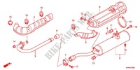 SMORZATORE SCARICO(2) per Honda FOURTRAX 420 RANCHER 4X4 Electric Shift CAMO 2011