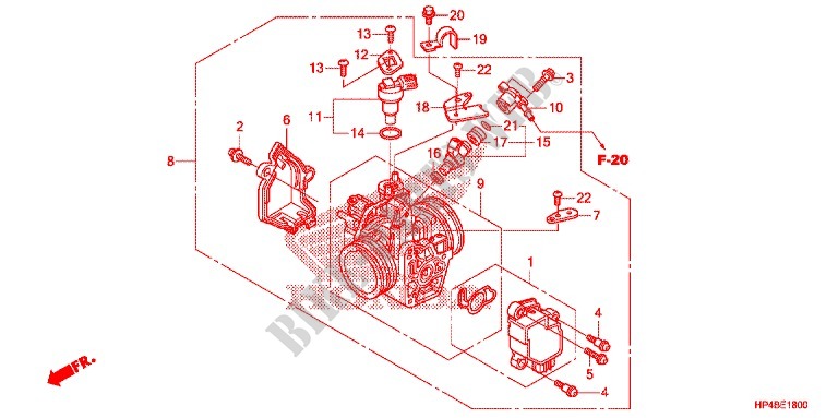 CORPO VALVOLA IMMISSIONE per Honda FOURTRAX 420 RANCHER 4X4 Manual Shift 2011
