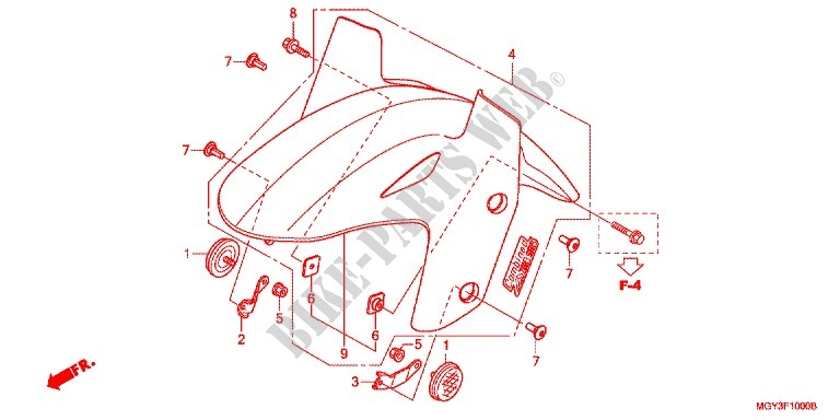 PARAFANGO ANTERIORE per Honda CROSSRUNNER 800 2013