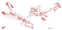 SOSTEGNO PRINCIPALE/PEDALE FRENO per Honda VT 1300 FURY ABS 2010