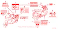 ETICHETTA CAUZIONE(1) per Honda PCX 125 SPECIAL EDITION 2013