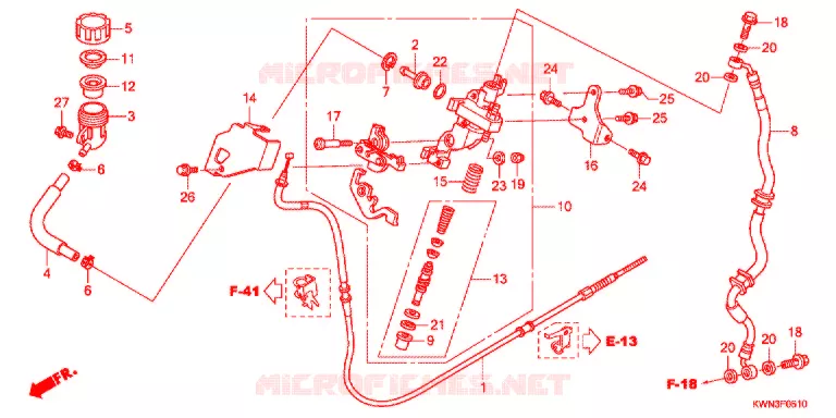 POMPA FRENO (CBS) Honda SCOOTER 125 PCX 2013  WW125EX2D