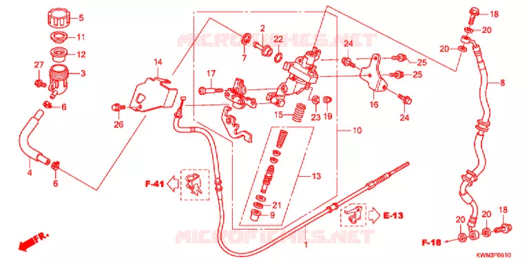 POMPA FRENO (CBS) Honda SCOOTER 125 PCX 2014  WW125D