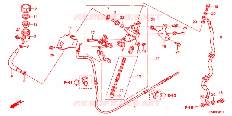 POMPA FRENO (CBS) Honda SCOOTER 125 PCX 2014  WW125SD