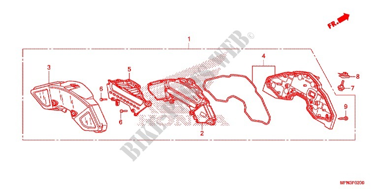 INDICATORE COMBINAZIONE per Honda CB 1000 R 2014