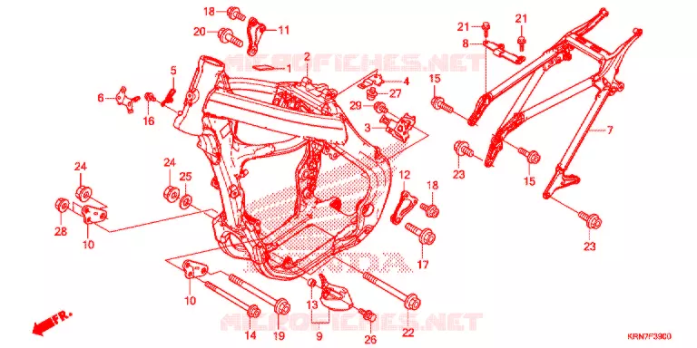 CORPO TELAIO Honda MOTO 250 CRF 2014  CRF250RE