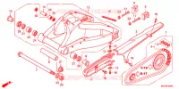 BRACCIO OSCILLANTE/CASSA CATENA per Honda CBR 1000 RR ABS BLACK 2014