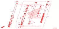 FORCELLA ANTERIORE per Honda CBR 650 F ABS HRC TRICOLOR 2015