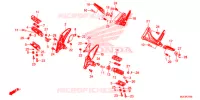 GRADINO/BRACCIO A TIRO/ PEDALE CAMBIO per Honda CBR 650 F ABS HRC TRICOLOR 2015