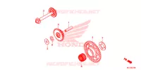 INGRANAGGIO AVVIAMENTO per Honda CBR 650 F ABS HRC TRICOLOR 2015