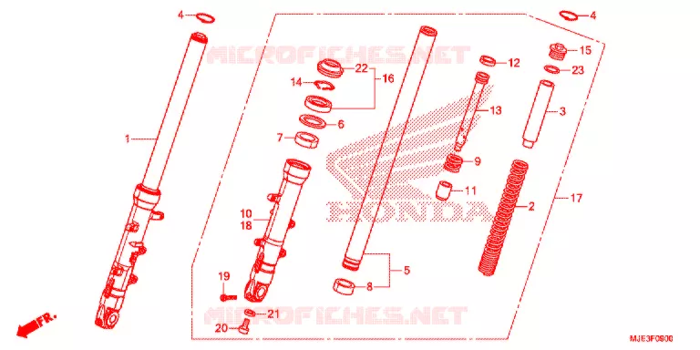 FORCELLA ANTERIORE Honda MOTO 650 CBR 2015  CBR650FAE