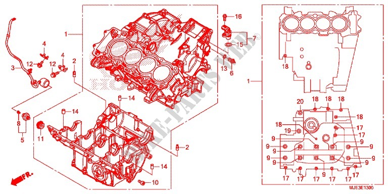 CASSA MANOVELLA/POMPA OLIO per Honda CBR 650 F ABS HRC TRICOLOR 35KW 2014