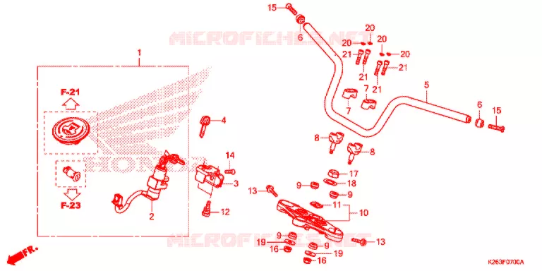 MANUBRIO Honda MOTO 125 MSX 2014  MSX125E